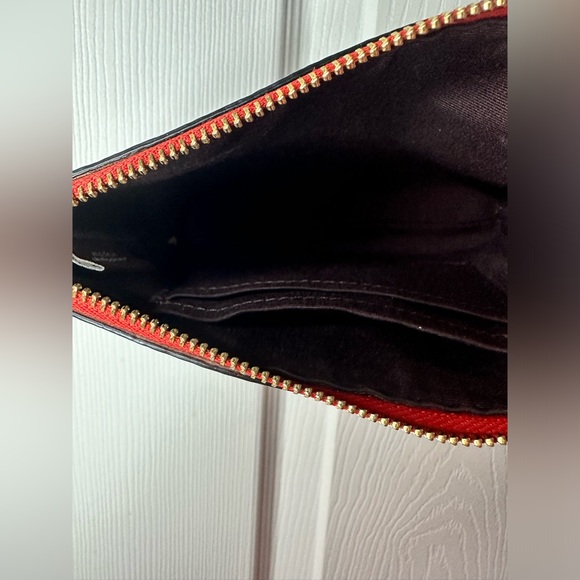 Coach Red Leopard Print Wristlet - Picture 6 of 14